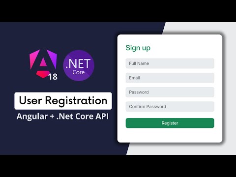 Angular User Registration with  Asp.Net Core Web API
