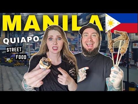 Trying FILIPINO STREET FOOD for the FIRST TIME at QUIAPO MARKET, MANILA 🇵🇭