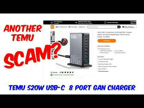 Another Temu Scam?  Temu 520W USB-C  8 Port GaN Charger