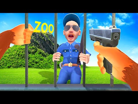 Trying to ESCAPE My Enclosure - I Am Monkey VR (New Game)