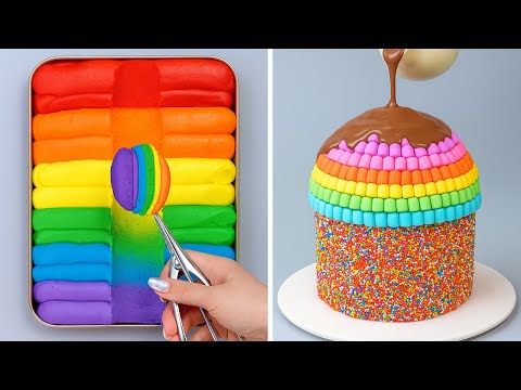 🌈 100+ Satisfying RAINBOW Cake Decorating Ideas | Yummy Chocolate Cake Decorating Compilation