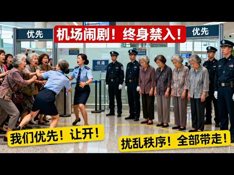 中國大媽團芝加哥機場發飆:“我們是VIP,必須走快速通道!”竟推倒安檢員!聯邦員警3分鐘趕到,以重罪逮捕,全員遣返並終身禁飛!