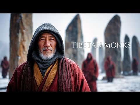 Tibetan Monks – Mantra in the Valley of Whispering Stones | Peaceful Snow Meditation for Healing