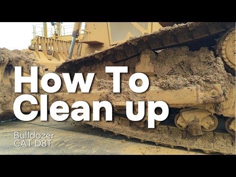 How to Wash CAT D8T Bulldozer Heavy Equipment