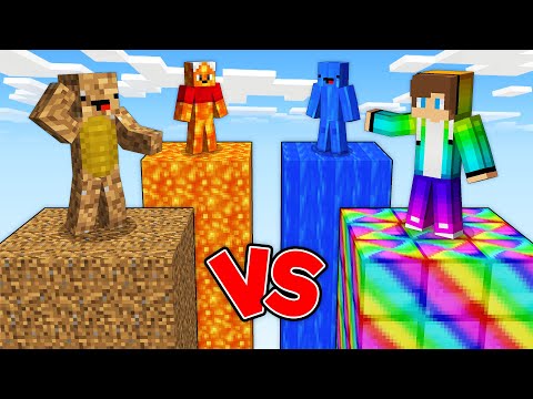 JJ and Mikey on ELEMENTAL CHUNK Survival Battle in Minecraft - Maizen