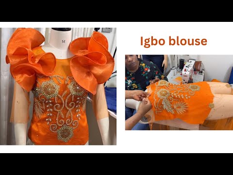 How to cut and sew Igbo blouse | George blouse tutorial
