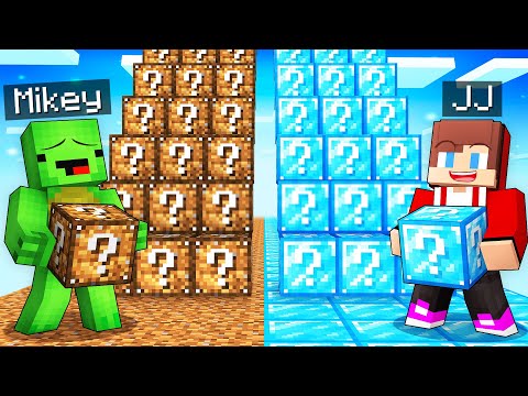JJ and Mikey: POOR vs RICH Lucky Block Battle in Minecraft - Maizen