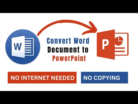Convert Microsoft Word Document to PowerPoint Presentation Without Copying - Easy Tutorial