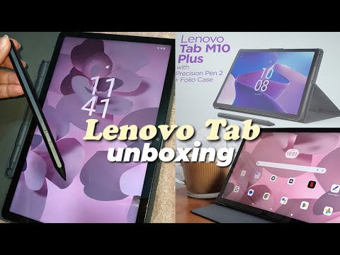 lenovo tab m10 plus unboxing 🤍🧚🏼‍♀️ pen + accessories || asmr, aesthetic
