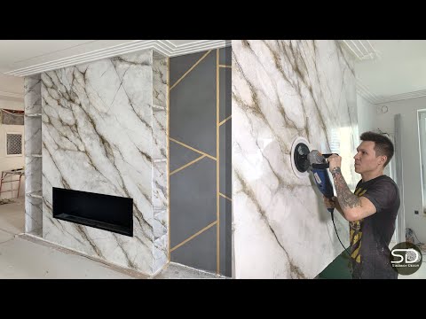 White marble made from Venetian plaster!