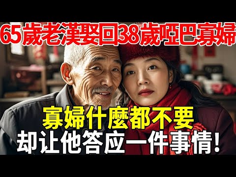 65歲老漢娶回38歲啞巴寡婦,寡婦什麼都不要，却让他答应一件事情#蝴蝶飛飛 #民間故事 #奇聞趣事 #古代小說#懸疑#老年情感