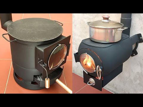 How to make a convenient wood stove with just a few tools