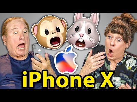 ELDERS REACT TO iPHONE X (Facial Recognition, Animojis)