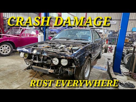 Restoring A Crash Damaged Wrecked Classic BMW E24 635 CSI