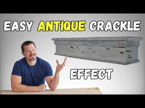 I Built a Floating Shelf with an AMAZING Antique Crackle Effect