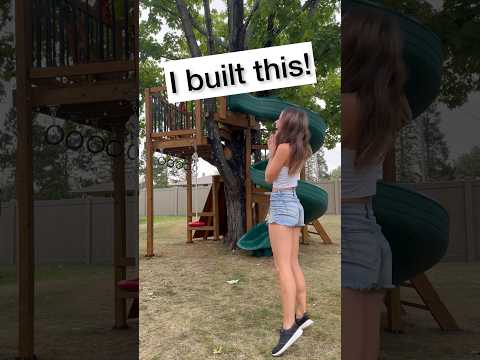 DIY Treehouse Playground Reveal! #diytreehouse #treehouse #diyplayground #diymom