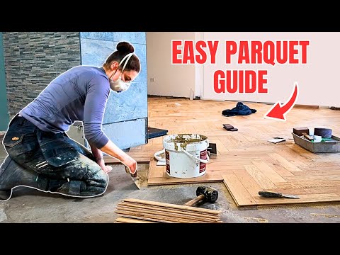 How I laid oak engineered parquet herringbone flooring