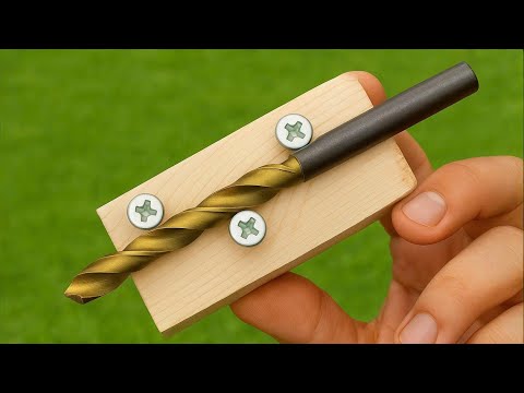 This sharpening method will amaze you! Sharpen your drill bits to razor-sharp with DIY wooden tools