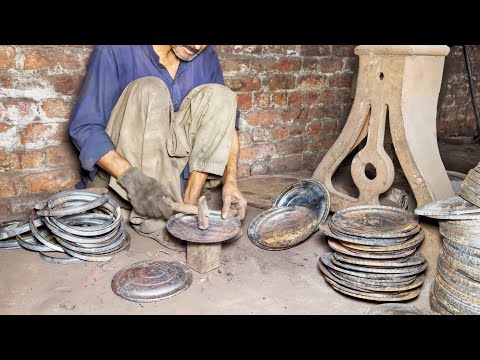 Incredible: Waste Metal Drum Recycling Process | Traditional Mass Production of Tricycle Tires