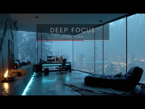 Deep Focus Music ~ Rainy City Ambiance for Intense Concentration & Work Flow