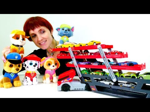 Автовоз Хот Вилс - Щенячий патруль учит цвета. Детский садик