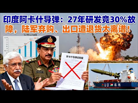 10彈3廢！印度阿卡什27年研發、6次故障爆雷，還敢叫板中國軍工？