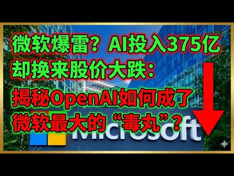 微软财报爆雷？AI投入375亿却换来股价大跌：揭秘OpenAI如何成了微软最大的“毒丸”？#微软 #msft #microsoft #openai #samaltman  #股票 #美股 #熱門