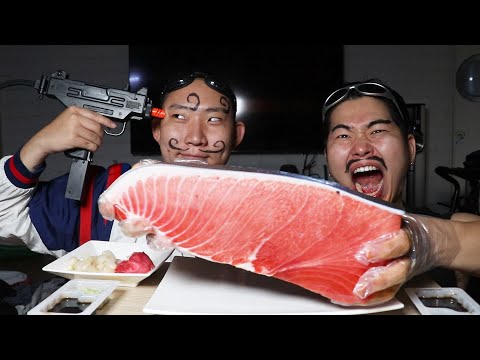 100,000원 짜리 통참치 1kg 먹방 (feat.갱스터)