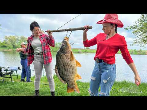 Giant 18kg Carp! We Have Never Cooked Such A Huge Fish Before!