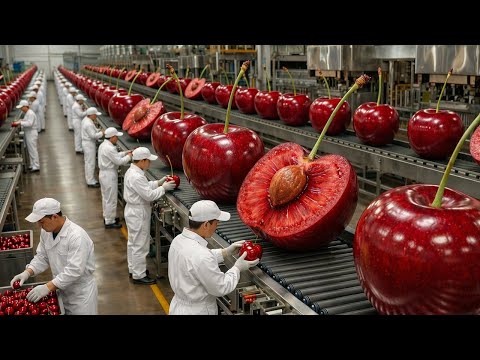 Inside the Dried Cherry Factory | From Fresh Harvest to Perfect Snacks (Full Process)