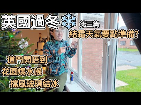 英國過冬 第三集：結霜 結冰 天氣要點準備？ 門窗開唔到｜花園爆水喉｜擋風玻璃結冰？