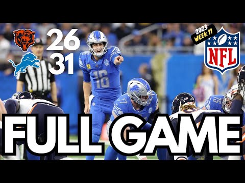 Lions HUGE Comeback vs Bears!!! (Week 11 - 2023)