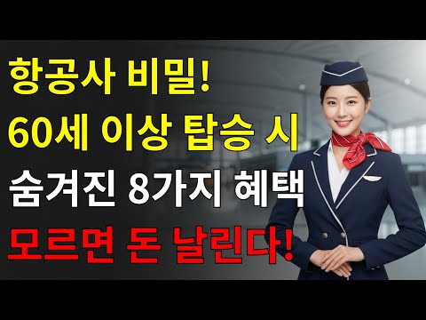놓치면 돈만 버립니다! ✈️ 60세 이상이면 무조건 누려야 할 ‘8가지 특권’! 항공사 절대 안 알려주는 비밀!