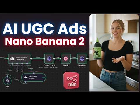 NanoBanana Pro: Infinite AI UGC Ads for ANY Product – Fully Automated (No-Code n8n Tutorial)