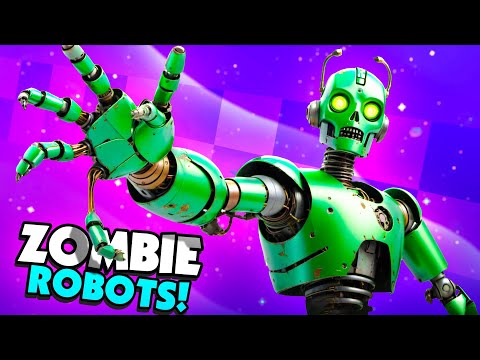 BOTS HAVE THE ZOMBIE VIRUS! - Border Bots VR