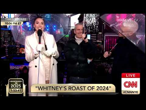 Whitney Cummings cutting roast of 2024 on CNN New Year's Eve Coverage