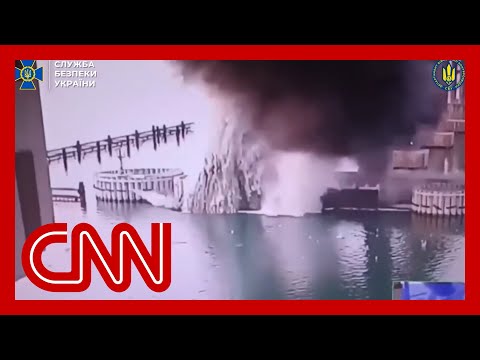 Ukraine says it has struck bridge connecting Russia to Crimea with underwater explosives