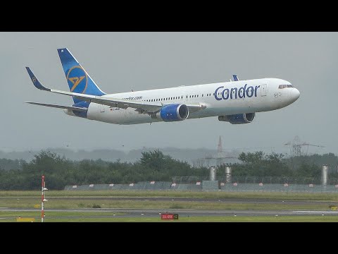 BOEING 767 LOW PASS + WING WAVE - LAST Condor Boeing 767 Farewell + 60 Minutes Aviation at DUS (4K)