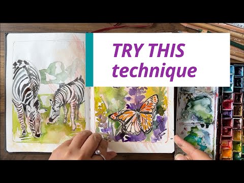 Tour Of My Sketchbook: Amazing Watercolour Texture Technique