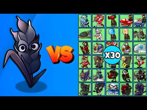 Obsidian Barley vs All Zombies x30 - PVZ Fusion