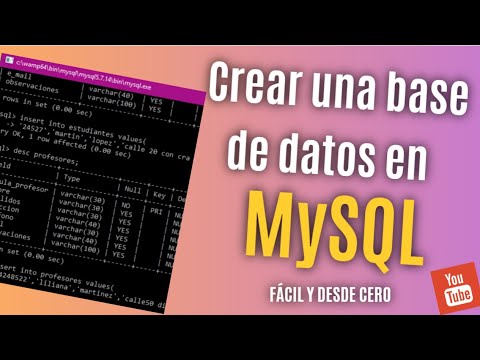 Como crear una base de datos en MySQL (fácil y desde cero)