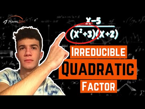 Partial Fraction Decomposition - Irreducible QUADRATIC FACTOR in the denominator