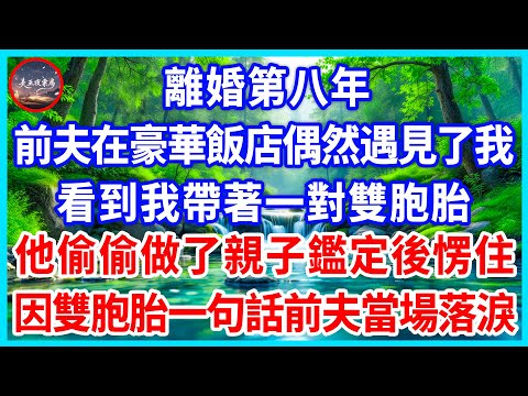 離婚第八年，前夫在豪華飯店偶然遇見了我，看到我帶著一對雙胞胎，他偷偷做了親子鑑定後愣住！因雙胞胎一句話前夫當場落淚！#為人處世 #生活經驗 #情感故事 #故事 #小說 #戀愛 #情感 #婚姻