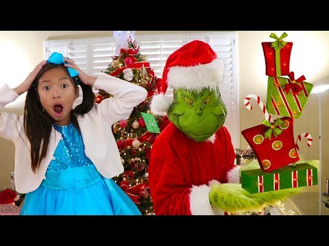 Wendy Pretend Play How the Grinch Stole Christmas Presents Funny Kids Story
