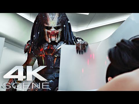 Predator Destroys Scientists At Lab (4K Blu-ray) Fight Scene - The Predator Clip [2018]