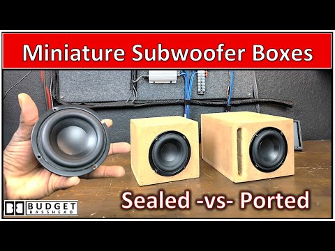 I Built A Miniature Sealed vs Ported Enclosure - For A 4 Inch Woofer - Music Demo