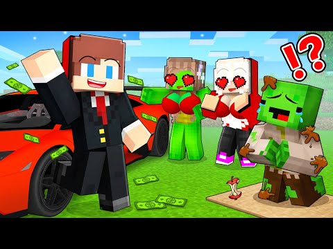 POOR JJ vs RICH Mikey! Who Will Girls CHOOSE?! SAD LOVE STORY in Minecraft - Maizen