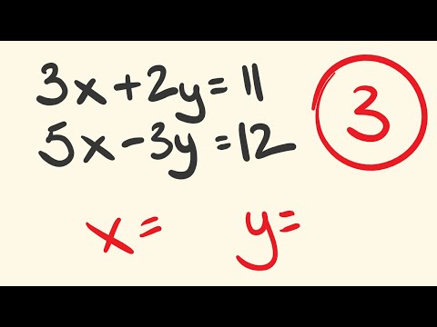 Solve Simultaneous Equations using the elimination method