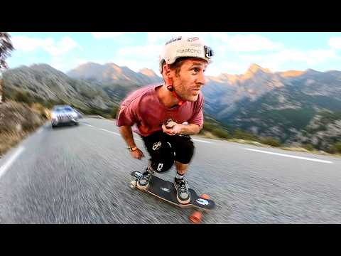 DANGEROUSLY FAST DOWNHILL SKATEBOARD RUN ON A SKETCHY MOUNTAIN ROAD!