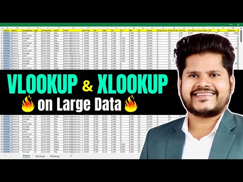 How To Apply VLOOKUP and XLOOKUP formula on Large / Big Data in Excel (Hindi)